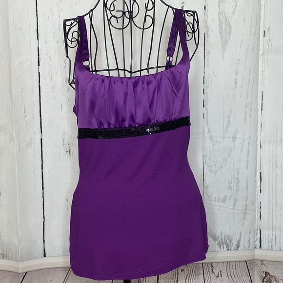 The Limited Sexy Purple Top with Sequins - Picture 6 of 6